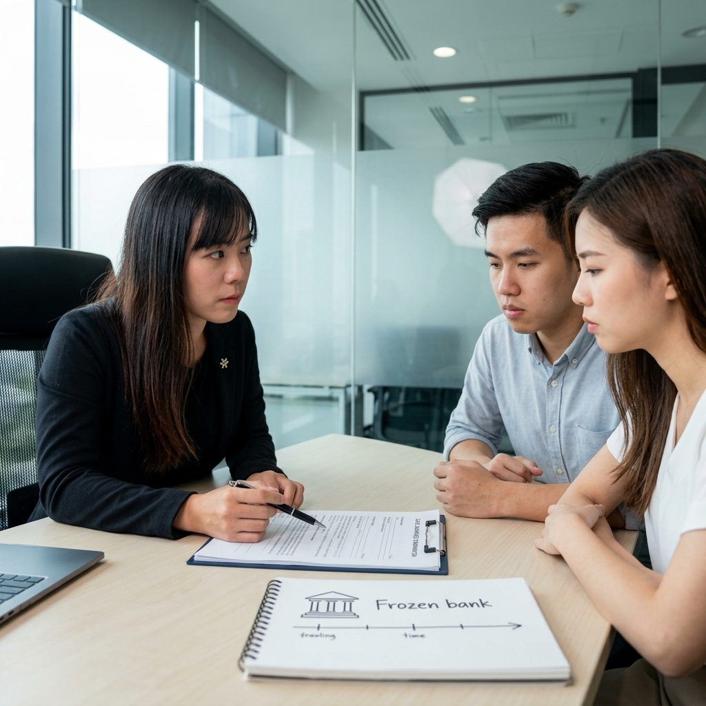 Life Insurance Nominee Malaysia - A professional wealth planner sternly warning clients about the severe dangers of frozen bank accounts without an insurance nominee | 大马人寿保险提名 - 一位专业的理财规划师严厉警告客户，如果没有保单受益人，银行账户被冻结的严重危险