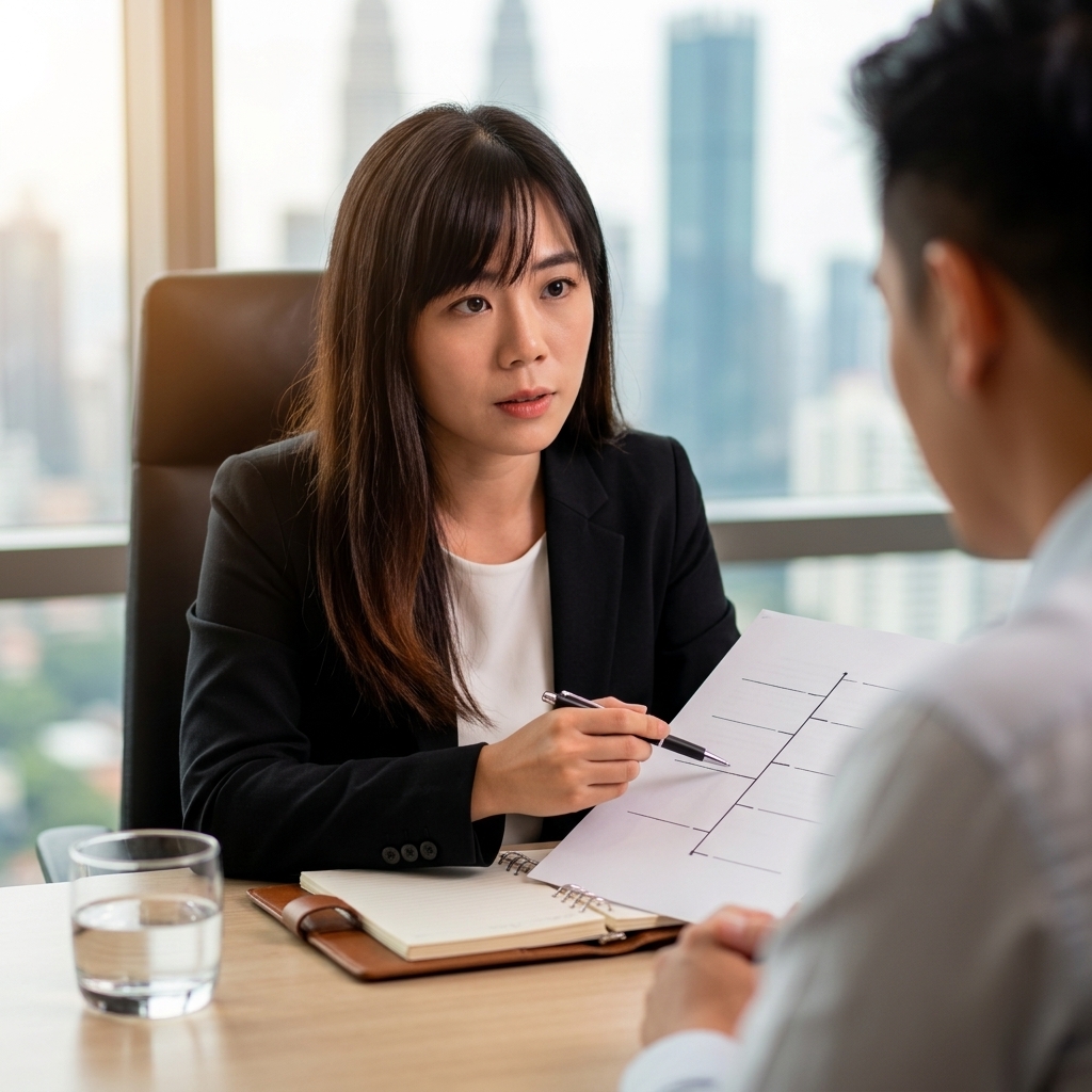 Prudential Medical Card Investigation Period - A female wealth planner explaining the 2-year insurance investigation clause to a client | 保诚医药卡调查期 - 女理财规划师向客户解释为期两年的保险调查条款