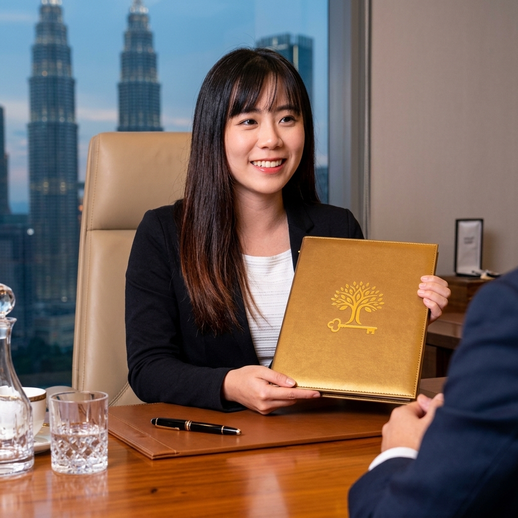  PRUWealth Enrich Malaysia - A professional wealth planner presenting a high-net-worth legacy planning portfolio | 大马保诚 PRUWealth Enrich - 专业理财规划师向客户展示高净值财富传承投资组合